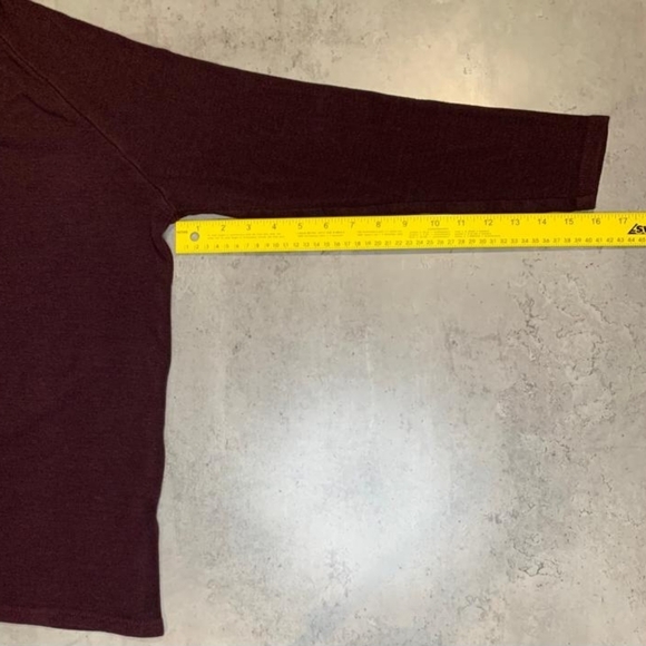 Brandy Melville Burgundy Jersey Knit Oversized Sweater, One Size (M/L) - Picture 7 of 9